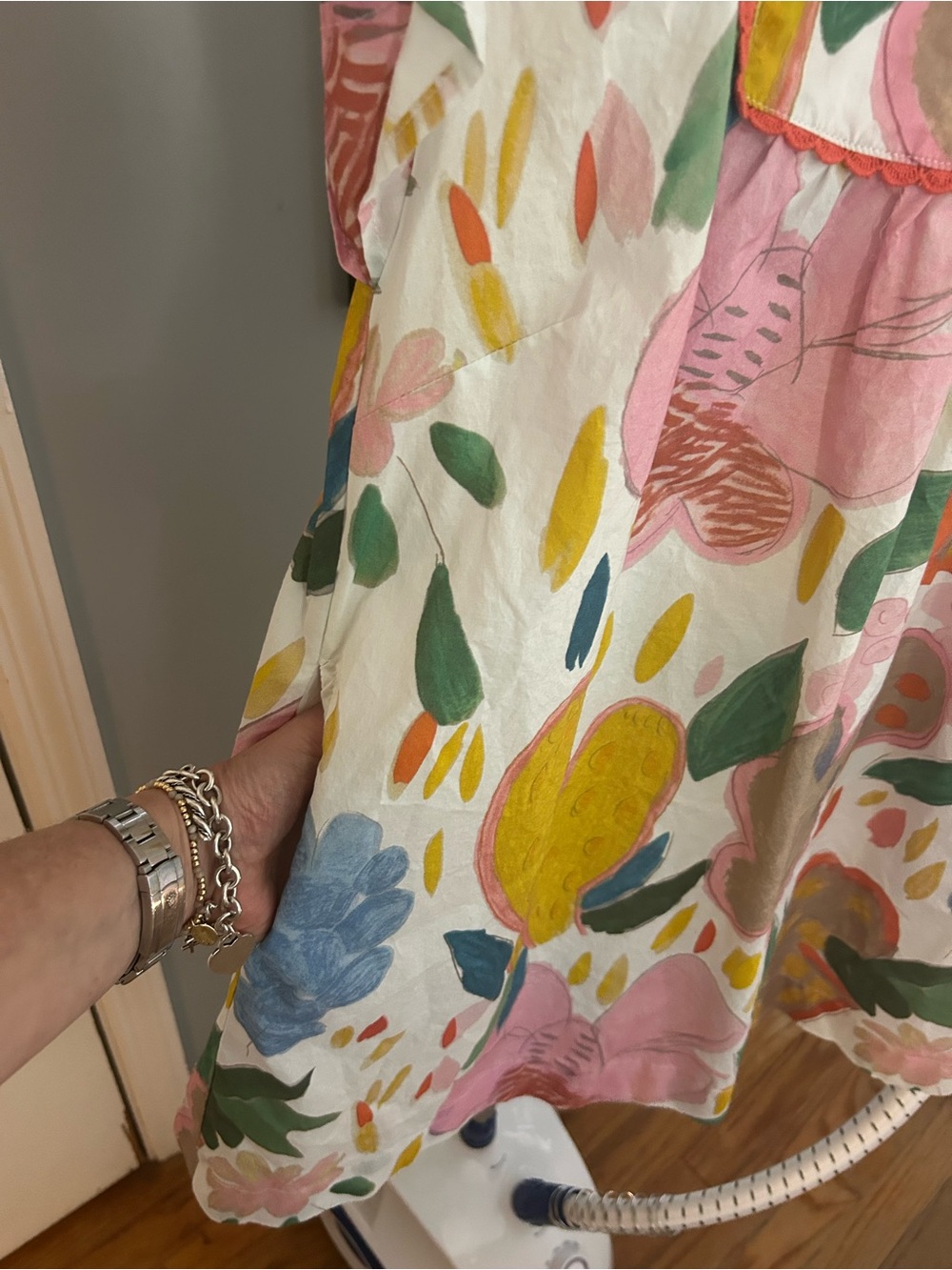 Umgee Multicolor Floral Flutter-Sleeve Dress - Picture 5 of 11